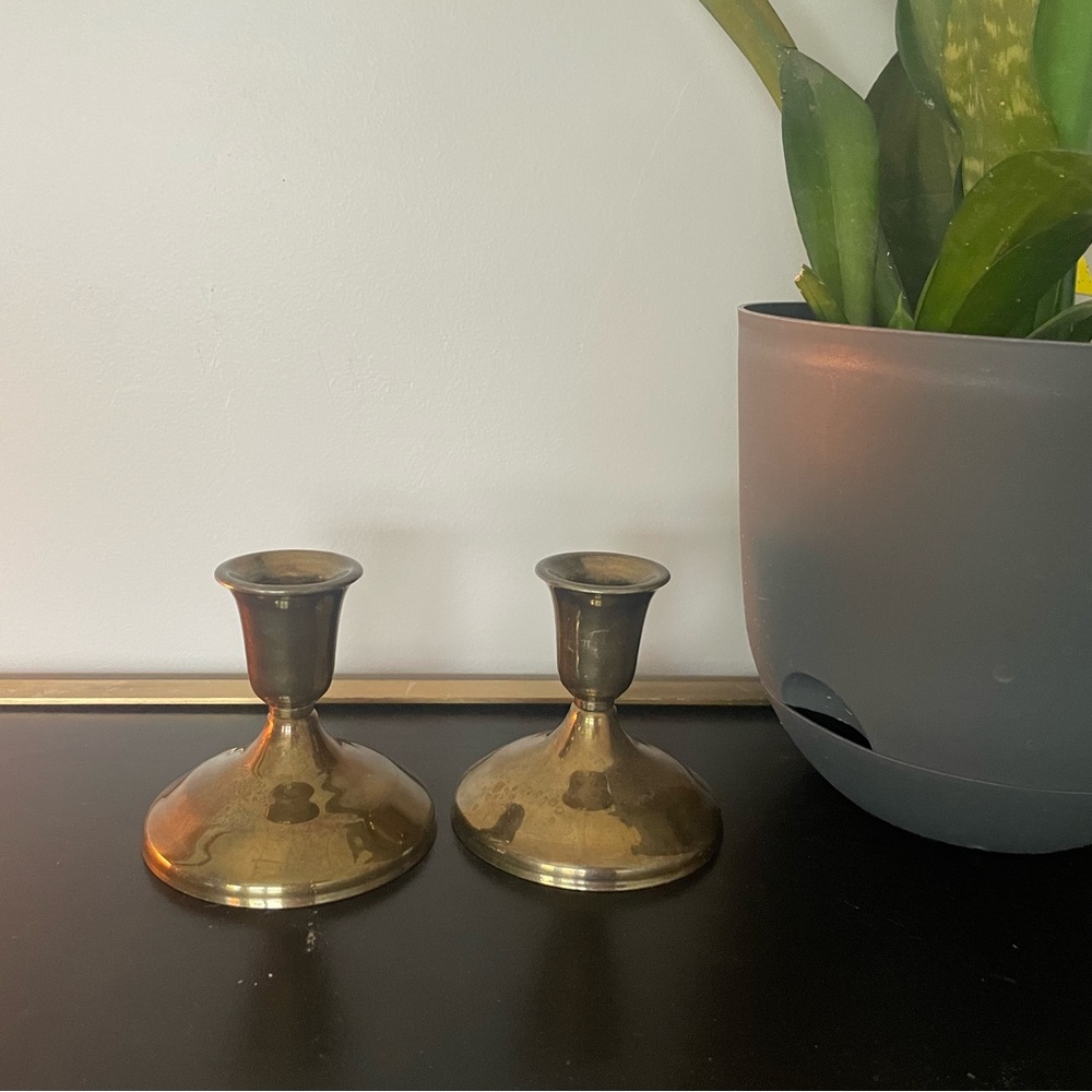 Elegant Brass Candle Holders
